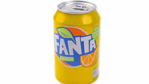 Lemon Fanta Can at Ideal Fish & Chips, Bromsgrove